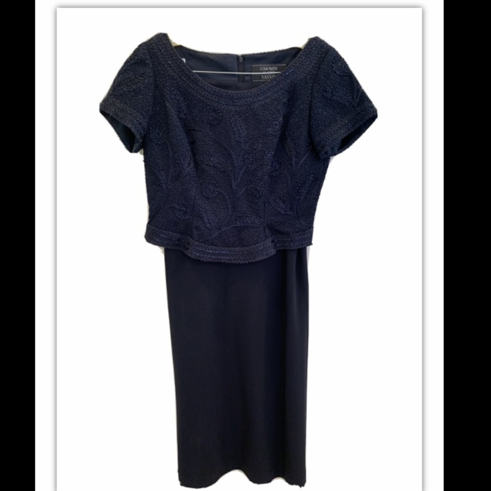 Carmen Marc Valvo two piece gown